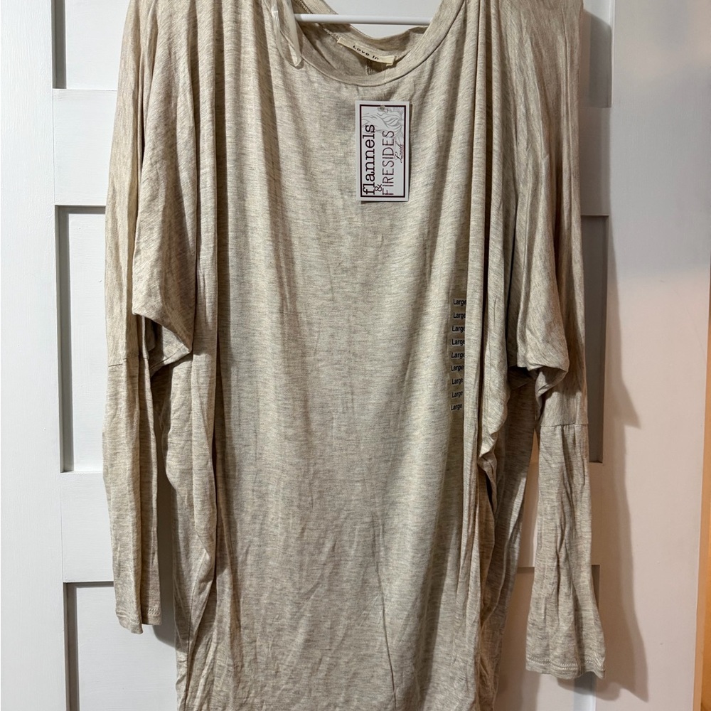 Oatmeal Long Sleeve Dolman Tee